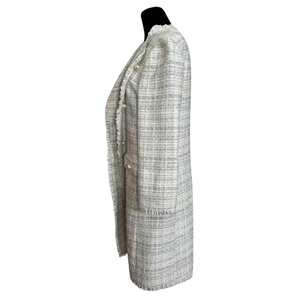 Kate Spade Sparkle Tweed Metallic Coat Size 6 - Picture 6 of 15